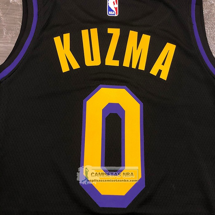 Camiseta Los Angeles Lakers Kyle Kuzma NO 0 Ciudad 2019-20 Negro